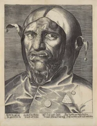 Anonimo tedesco, XVI secolo - Grande testa di un giullare